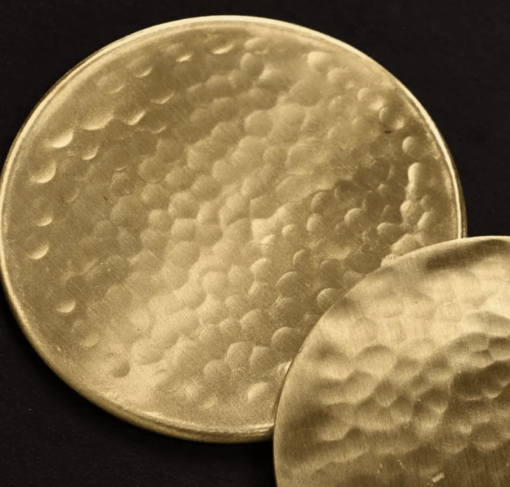 Brass Coasters - Set of 4/6 - Matt Finish Hammered Table Coasters For Drinks | Kitchen Decor Items - Image 3